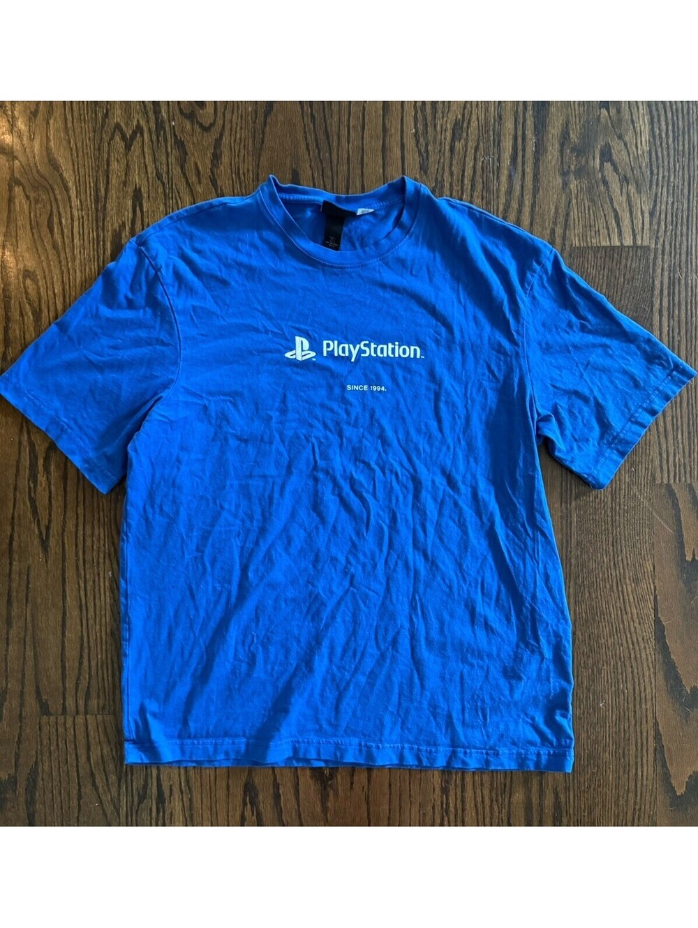 PlayStation Blue Japanese Since 1994 T-Shirt LARGE LG Gaming PS5 H&M